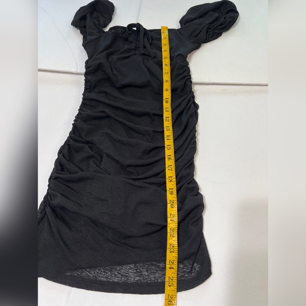 TOPSHOP Ruched Minidress In Black - 6 - Picture 12 of 13